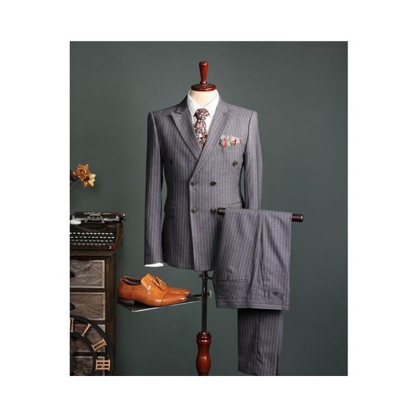 手数料安い メンズ ビジネススーツ 3ピーススーツ スリーピーススーツ スリムスーツ ダブルスーツ チェック柄 スリム 紳士 入学式 結婚式 二次会 卒業式 見つけた人ラッキー Karmagazine Net