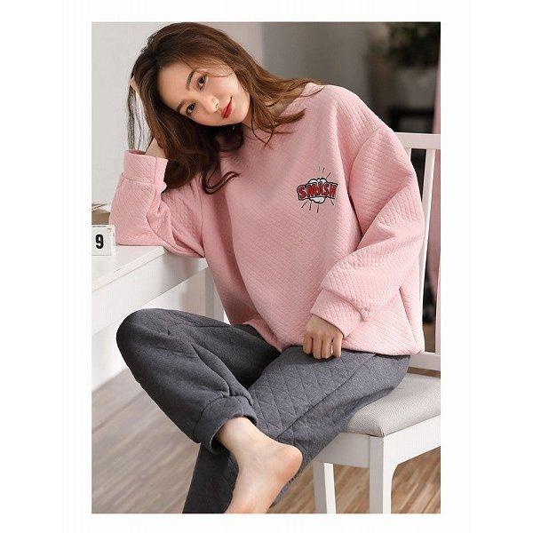 手数料安い ルームウェアナイトウェアパジャマ部屋着寝巻き長袖綿100 三層構造厚手セットアップ上下セットかわいいガールズレディース 新版 Www Devjobs Loginhood Hu