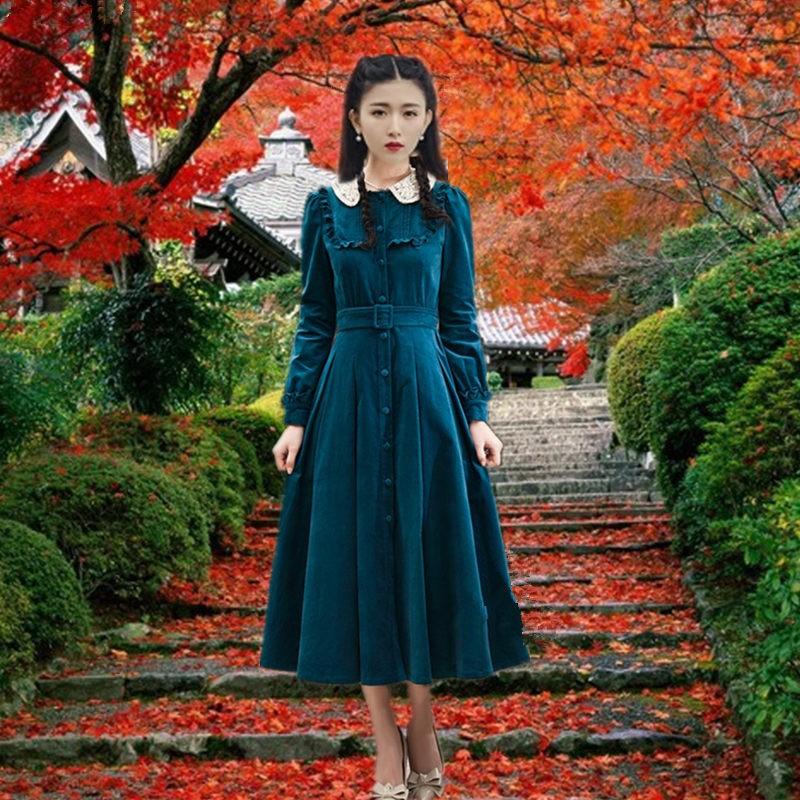 英国のお嬢様のように着ているクラシック一品 ワンピース マキシワンピース ロングワンピース ロングドレス トレロ マキシ 長袖 チェック Feecqh458 フェリータ 通販 Yahoo ショッピング