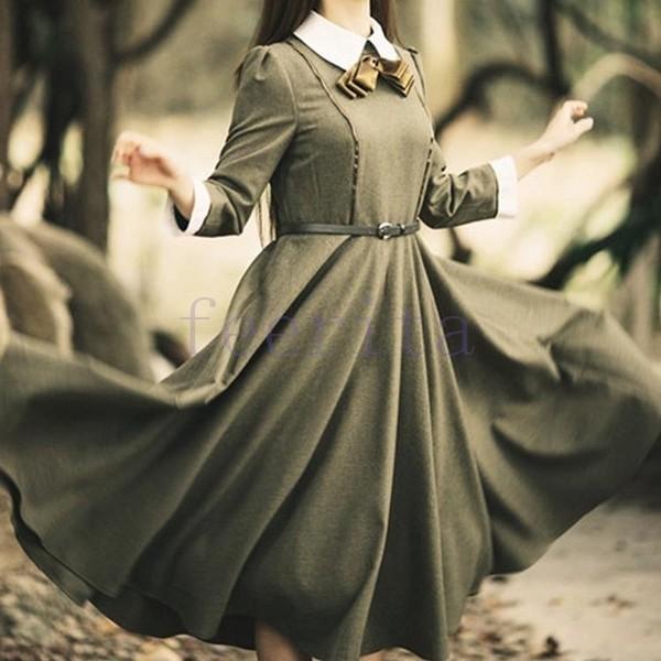 英国のお嬢様のように着ているクラシック一品 ワンピース マキシワンピース ロングワンピース ロングドレス トレロ マキシ 長袖 Feeri Fticcc0344 フェリータ 通販 Yahoo ショッピング