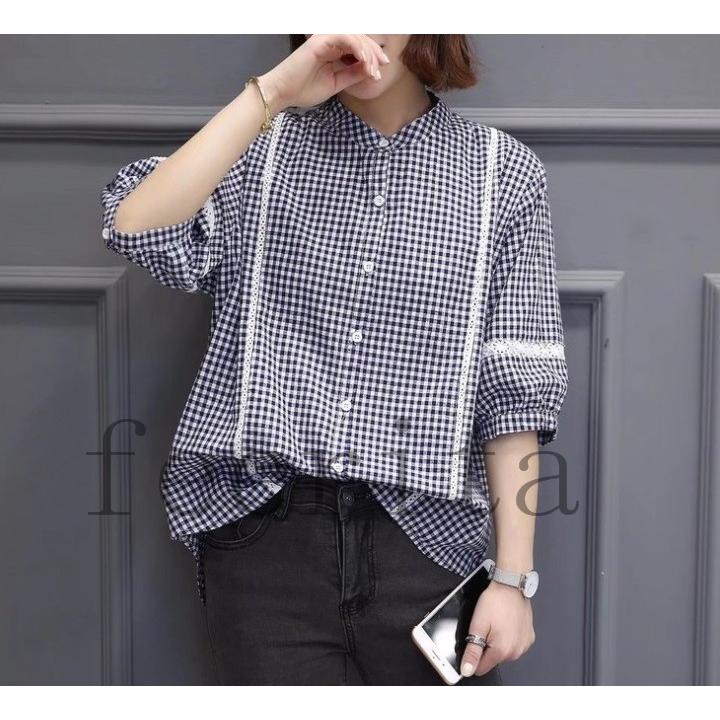 シャツ ブラウス レディース オフィス ストライプシャツ リーフ 刺繍 短五分袖 丸襟 コットン トップス カジュアル 通勤 通学 Ol 春コーデ Shyi0005 フェリータ 通販 Yahoo ショッピング