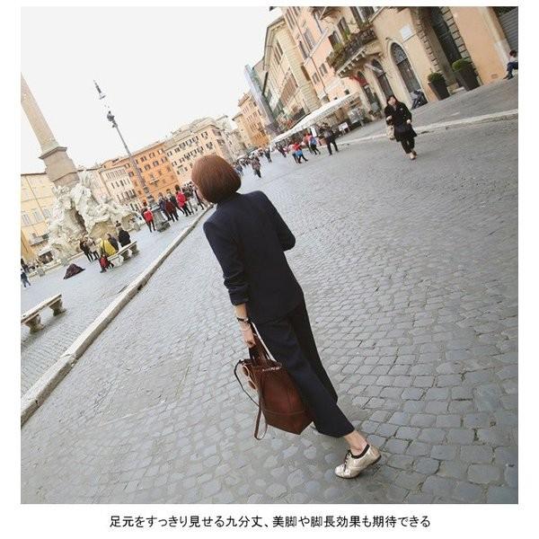 スーツレディース二点セットカジュアルスーツワイドパンツガウチョパンツジャケットアンクル丈パンツ長袖ポケット付きウエスト紐無地 Yazyl Ogeju850 フェリータ 通販 Yahoo ショッピング