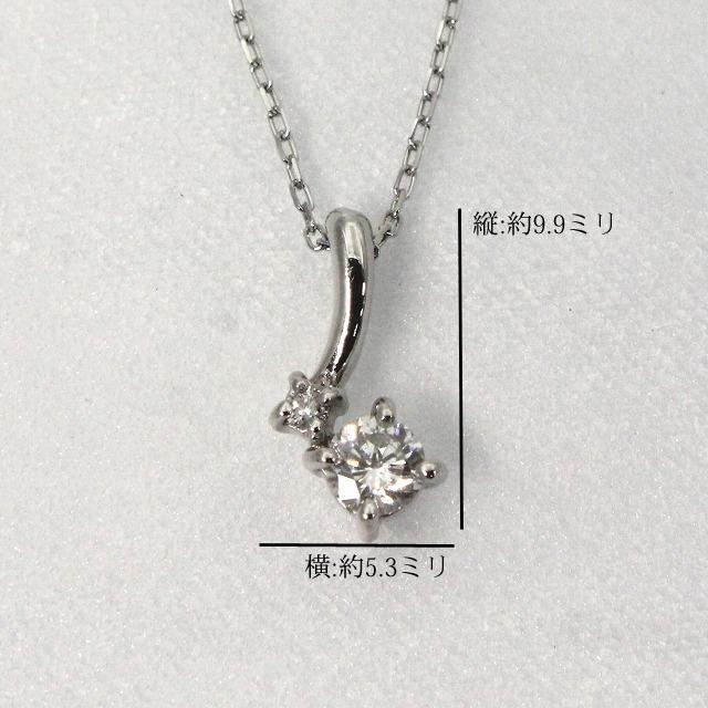 プラチナ ダイヤモンド ネックレス  二粒ダイヤ シンプル |  | 01
