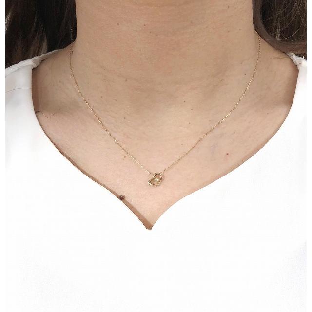 K10イエローゴールド オープンハート ダイヤ ネックレス |  | 04