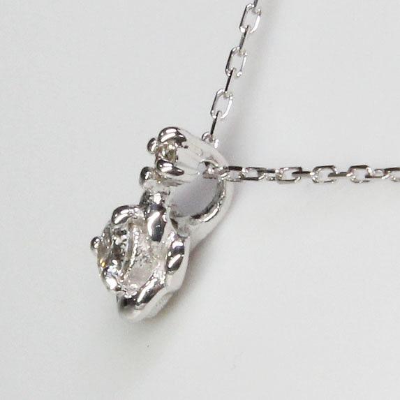 K10ホワイトゴールド ダイヤネックレス お花 バラモチーフ |  | 01