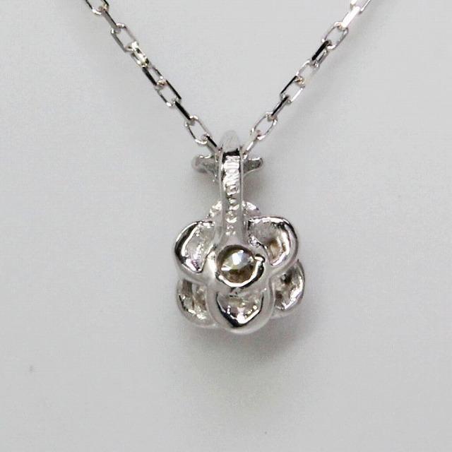 K10ホワイトゴールド ダイヤネックレス お花 バラモチーフ |  | 02