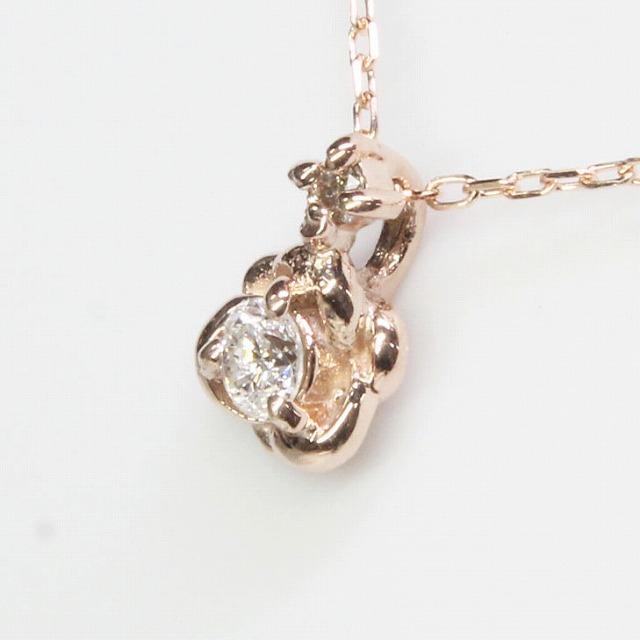 K10ピンクゴールド ダイヤネックレス お花 バラモチーフ |  | 01