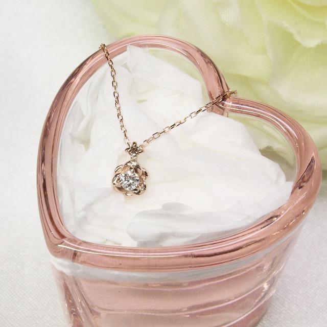 K10ピンクゴールド ダイヤネックレス お花 バラモチーフ |  | 05