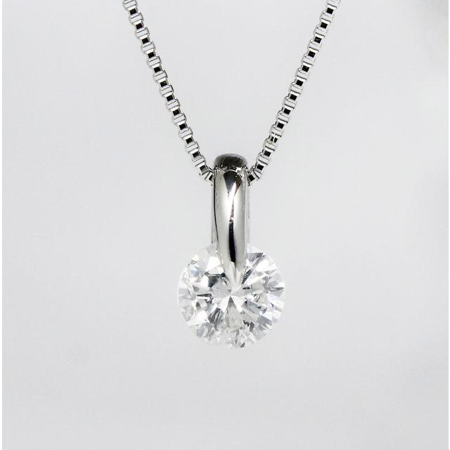 プラチナ 一点留め 一粒ダイヤネックレス 0.27カラット | 