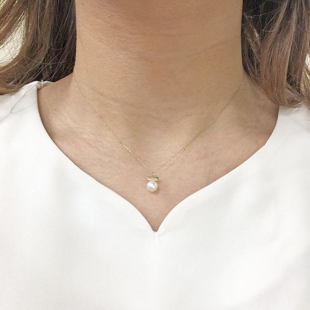 イエローゴールド 一粒パールネックレス 淡水パール タンスイ fefプライス |  | 05