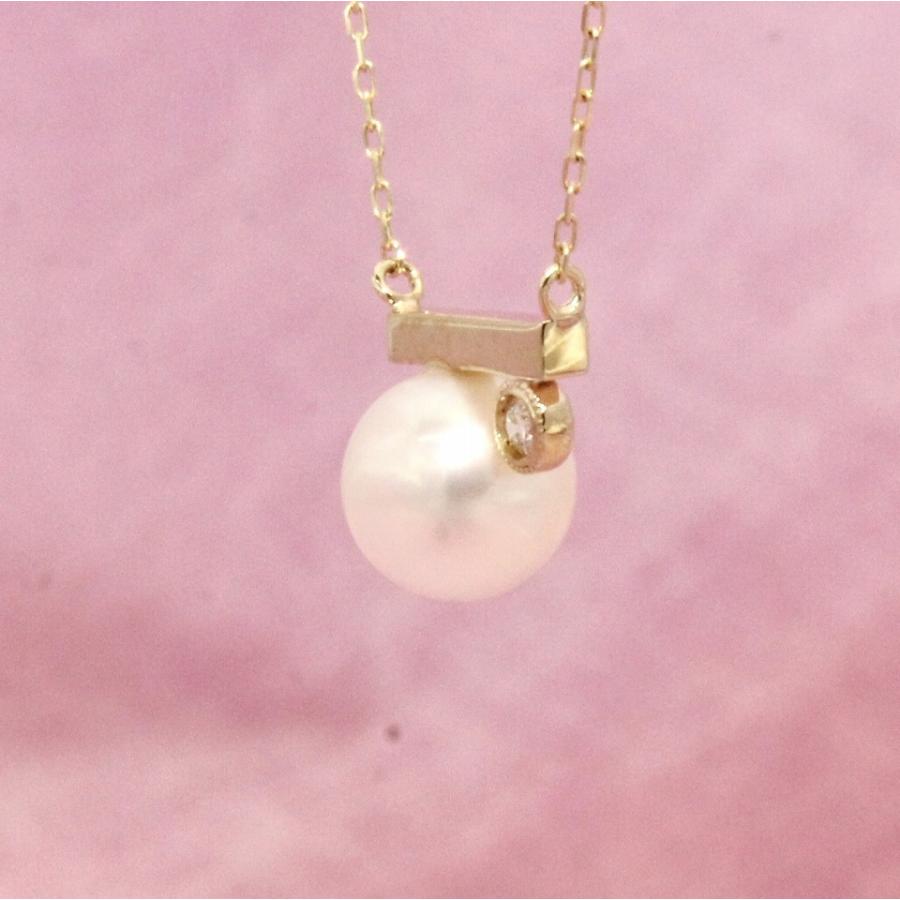 イエローゴールド 淡水パール タンスイパール ネックレス バータイプ 真珠 ダイヤ＆パールネックレス fefプライス |  | 01