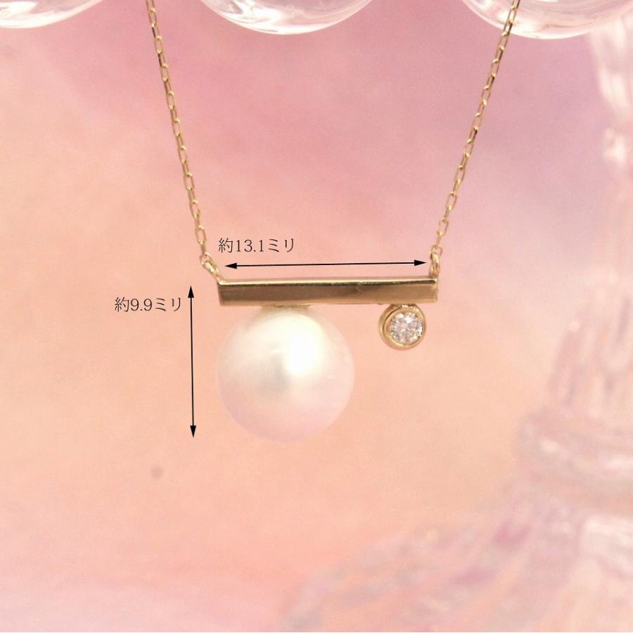 イエローゴールド 淡水パール タンスイパール ネックレス バータイプ 真珠 ダイヤ＆パールネックレス fefプライス |  | 02