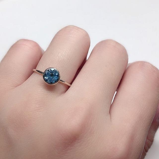 K10イエローゴールド ブルートパーズ 11月 誕生石 重ね着けリング 指輪 fefプライス |  | 05