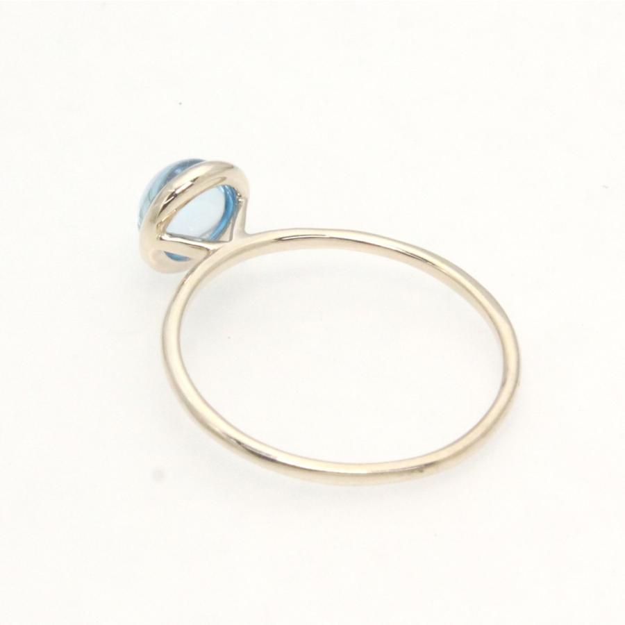 K10イエローゴールド ブルートパーズ カボション 11月 誕生石 重ね着けリング 指輪 fefプライス |  | 03