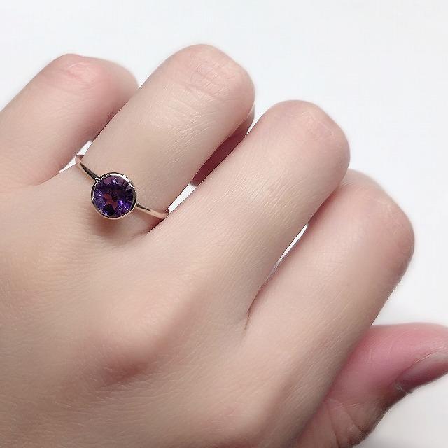 K10イエローゴールド アメジスト 2月 誕生石 重ね着けリング 指輪 fefプライス |  | 05