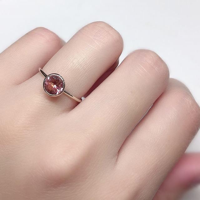 K10イエローゴールド ピンクトルマリン 10月 誕生石 重ね着けリング 指輪 fefプライス |  | 05