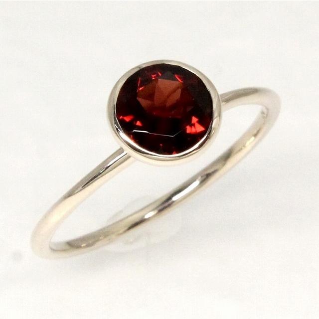 K10イエローゴールド ガーネット 1月 誕生石 重ね着けリング 指輪 fefプライス | 