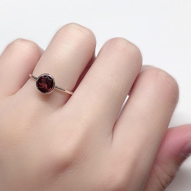 K10イエローゴールド ガーネット 1月 誕生石 重ね着けリング 指輪 fefプライス |  | 04