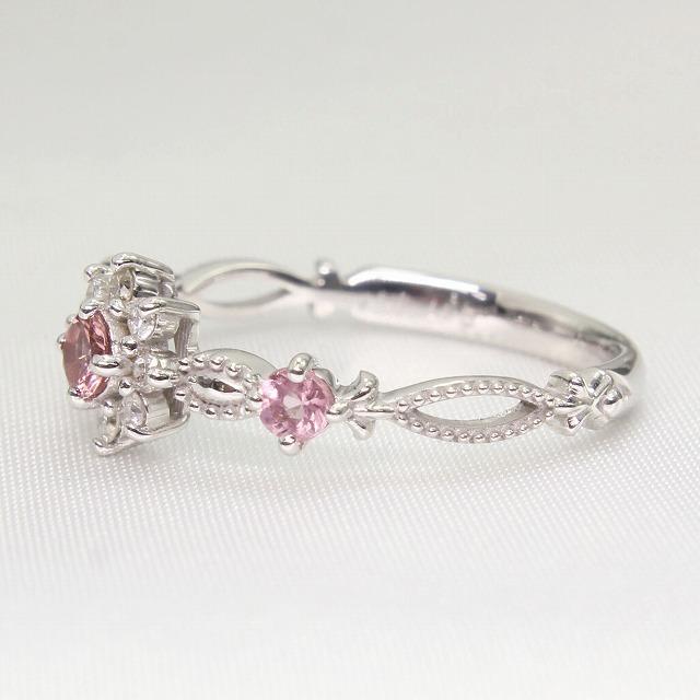 K10 ホワイトゴールド ピンクトルマリン ダイヤ リング fefプライス |  | 02
