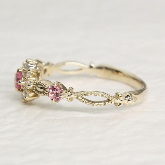 K10 イエローゴールド ピンクトルマリン ダイヤ リング fefプライス |  | 02