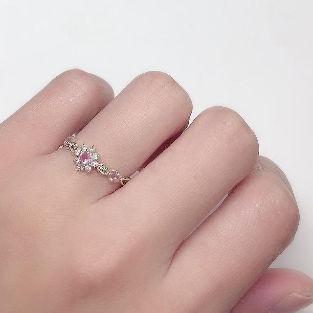 K10 イエローゴールド ピンクトルマリン ダイヤ リング fefプライス |  | 04