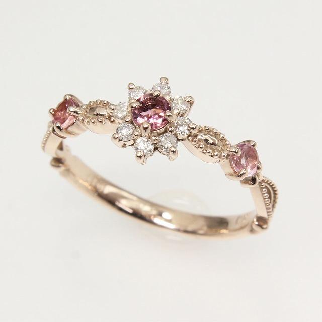 K10 ピンクゴールド ピンクトルマリン ダイヤ リング fefプライス | 
