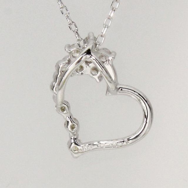 K18 ホワイトゴールド オープンハート ダイヤ ネックレス fefプライス |  | 02