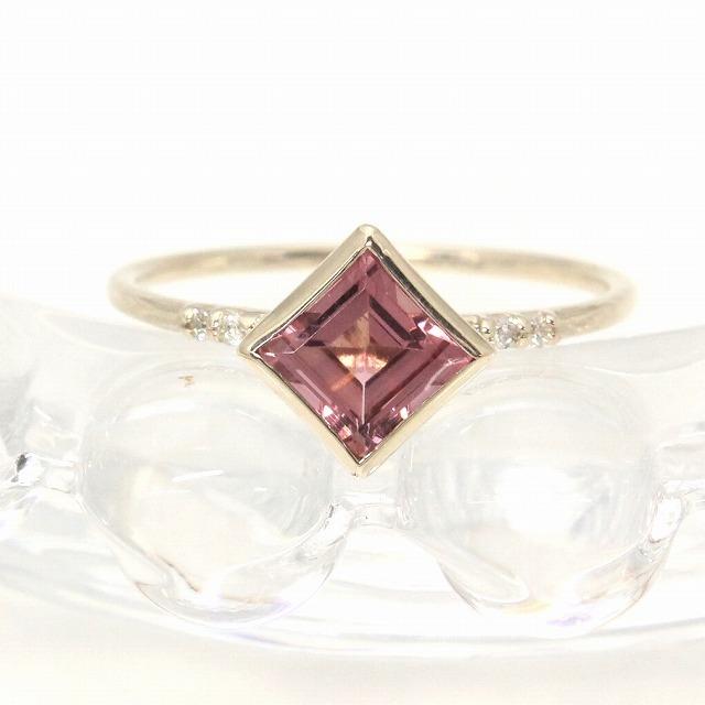 K10イエローゴールド ピンクトルマリン 10月 誕生石 重ね着けリング 指輪 fefプライス |  | 01