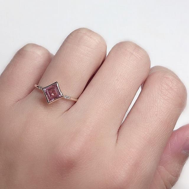 K10イエローゴールド ピンクトルマリン 10月 誕生石 重ね着けリング 指輪 fefプライス |  | 03