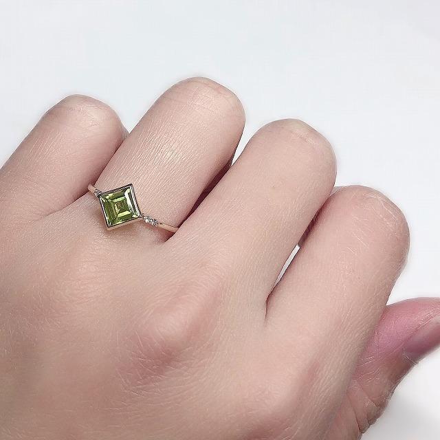 K10イエローゴールド ペリドット 8月 誕生石 重ね着けリング 指輪 fefプライス |  | 03