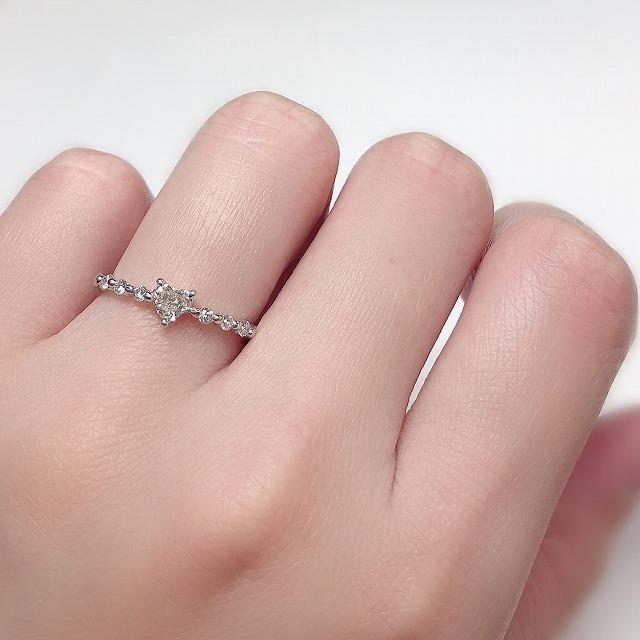 K18 ホワイトゴールド ダイヤモンド ハート リング fefプライス |  | 06