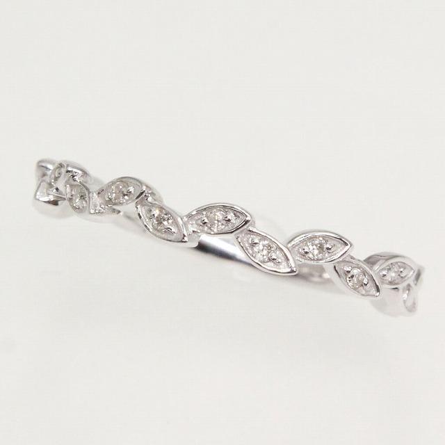 K10 ホワイトゴールド ダイヤリング リーフモチーフ fefプライス |  | 01