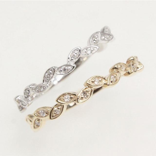 K10 ホワイトゴールド ダイヤリング リーフモチーフ fefプライス |  | 06