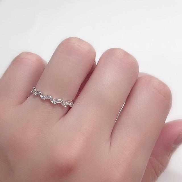 K10 ホワイトゴールド ダイヤリング リーフモチーフ fefプライス |  | 07