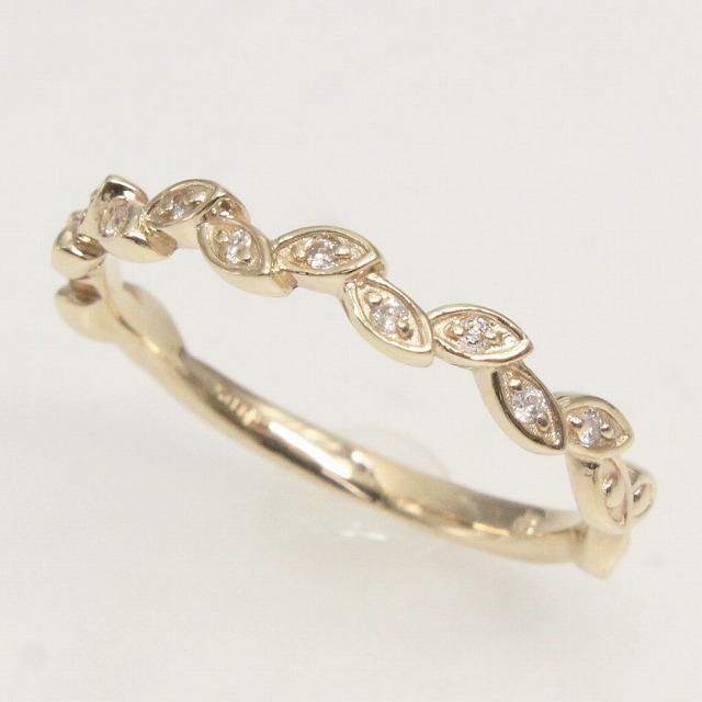 K10 イエローゴールド ダイヤリング リーフモチーフ fefプライス | 