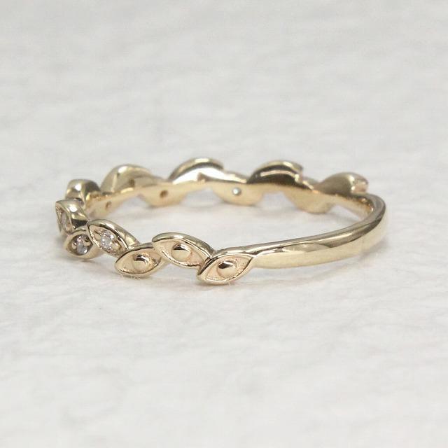 K10 イエローゴールド ダイヤリング リーフモチーフ fefプライス |  | 03