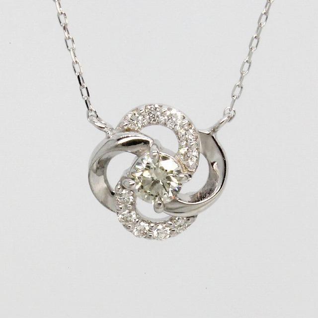 K18ホワイトゴールド ダイヤモンド ネックレス K18WG fefプライス | 