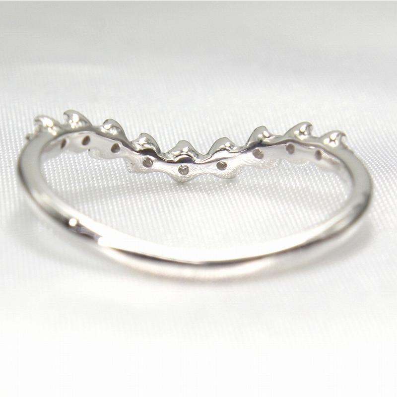 K18 ホワイトゴールド ダイヤ V字 リング fefプライス |  | 03