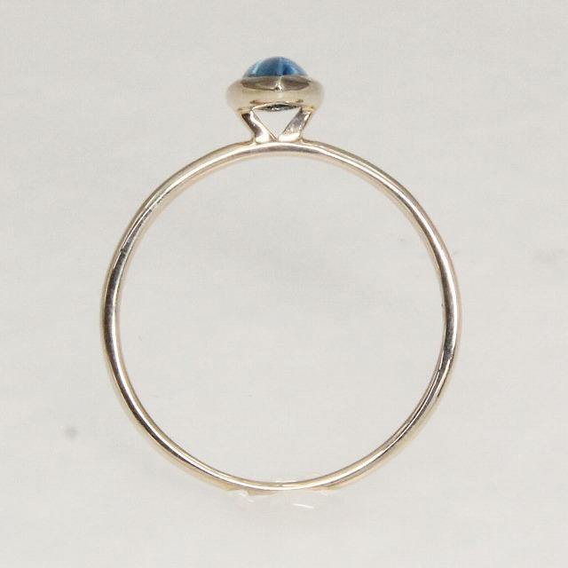 K10イエローゴールド ブルートパーズ カボション 11月 誕生石 重ね着けリング 指輪 fefプライス |  | 04