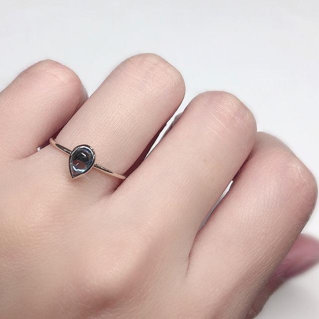 K10イエローゴールド ブルートパーズ カボション 11月 誕生石 重ね着けリング 指輪 fefプライス |  | 06