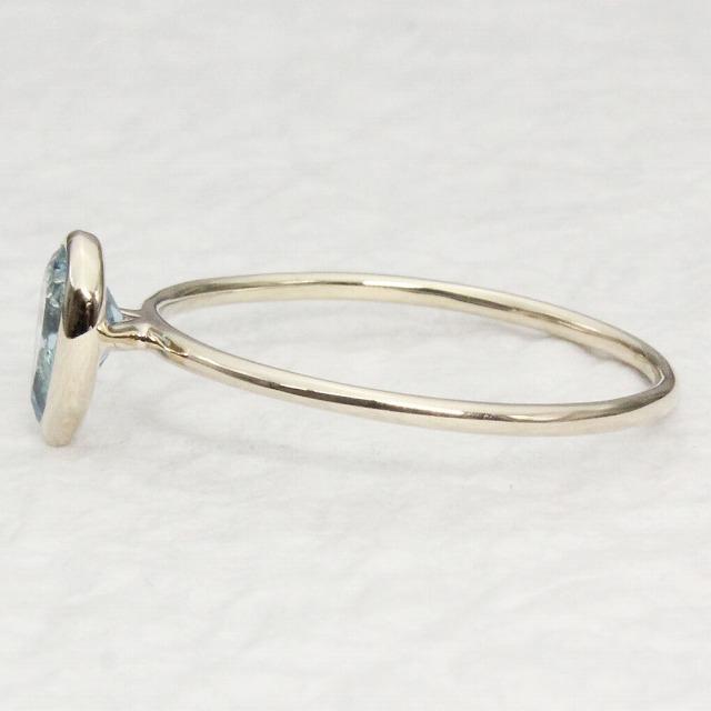 K10イエローゴールド ブルートパーズ カボション 11月 誕生石 重ね着けリング 指輪 fefプライス |  | 02