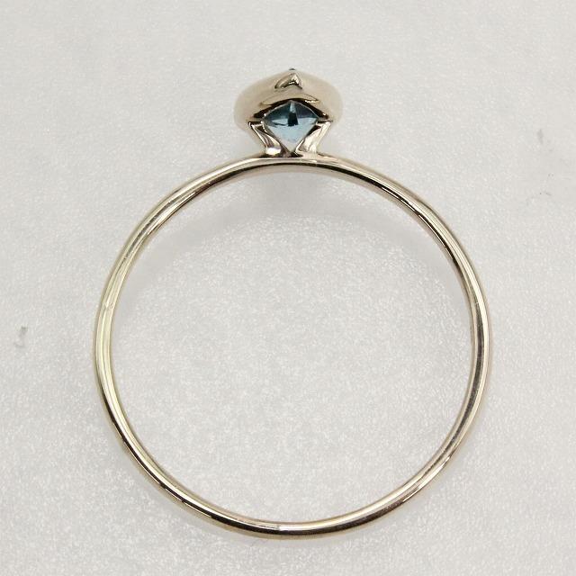 K10イエローゴールド ブルートパーズ カボション 11月 誕生石 重ね着けリング 指輪 fefプライス |  | 04