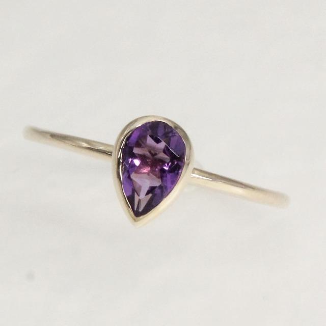 K10イエローゴールド アメジスト 2月 誕生石 重ね着けリング 指輪 fefプライス |  | 01