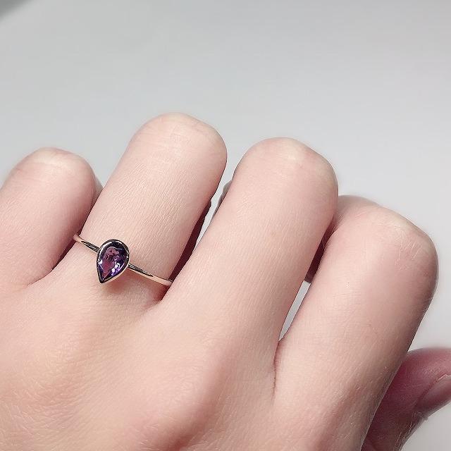 K10イエローゴールド アメジスト 2月 誕生石 重ね着けリング 指輪 fefプライス |  | 06