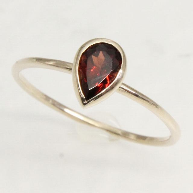 K10イエローゴールド ガーネット １月 誕生石 重ね着けリング 指輪 fefプライス | 