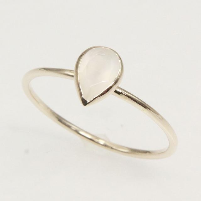 K10イエローゴールド ムーンストーン ６月 誕生石 重ね着けリング 指輪 fefプライス | 