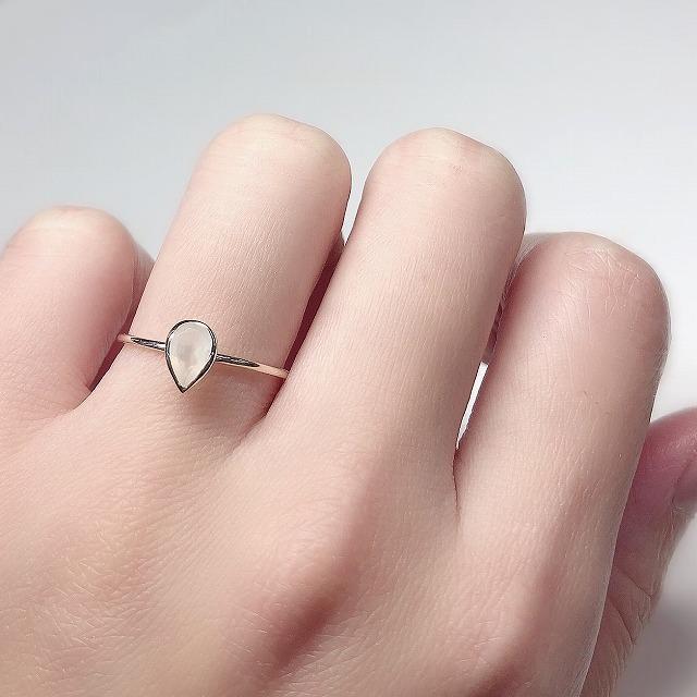 K10イエローゴールド ムーンストーン ６月 誕生石 重ね着けリング 指輪 fefプライス |  | 06