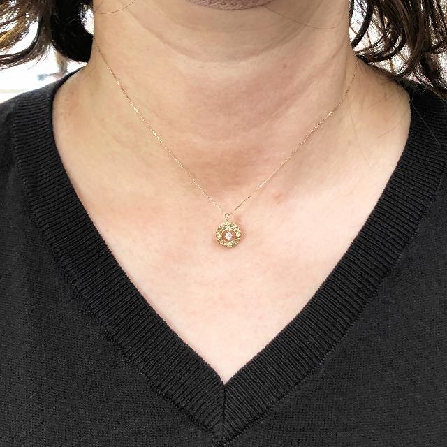 K10イエローゴールド 天然ダイヤモンド ダイヤ クラシカル ネックレス fefプライス |  | 05