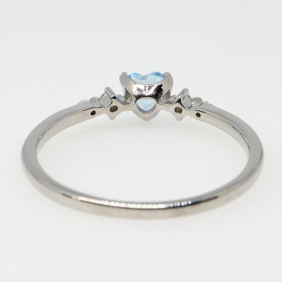 K10ホワイトゴールド ブルートパーズ ハートシェイプカット ハート ダイヤ リング 指輪 fefプライス |  | 04