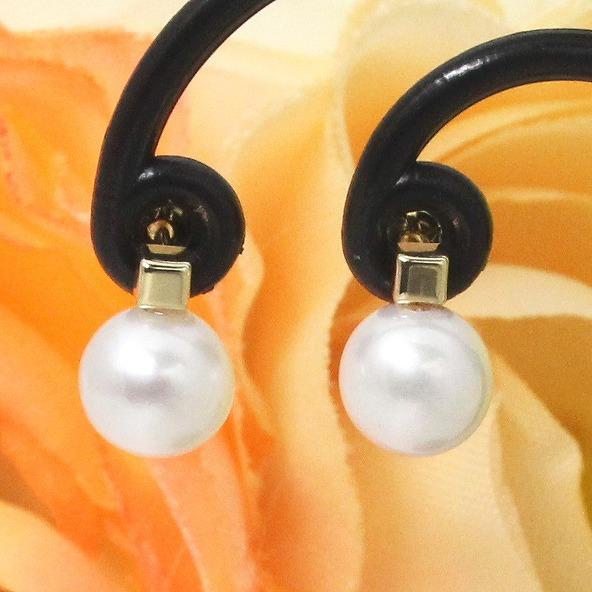 K18 イエローゴールド パールピアス 淡水パール タンスイ fefプライス | 